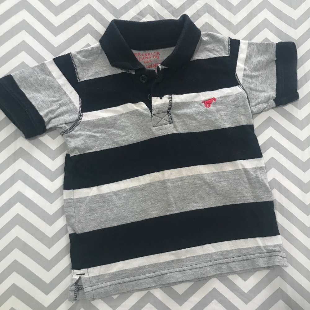🌻5/$5!! Wrangler Striped Polo